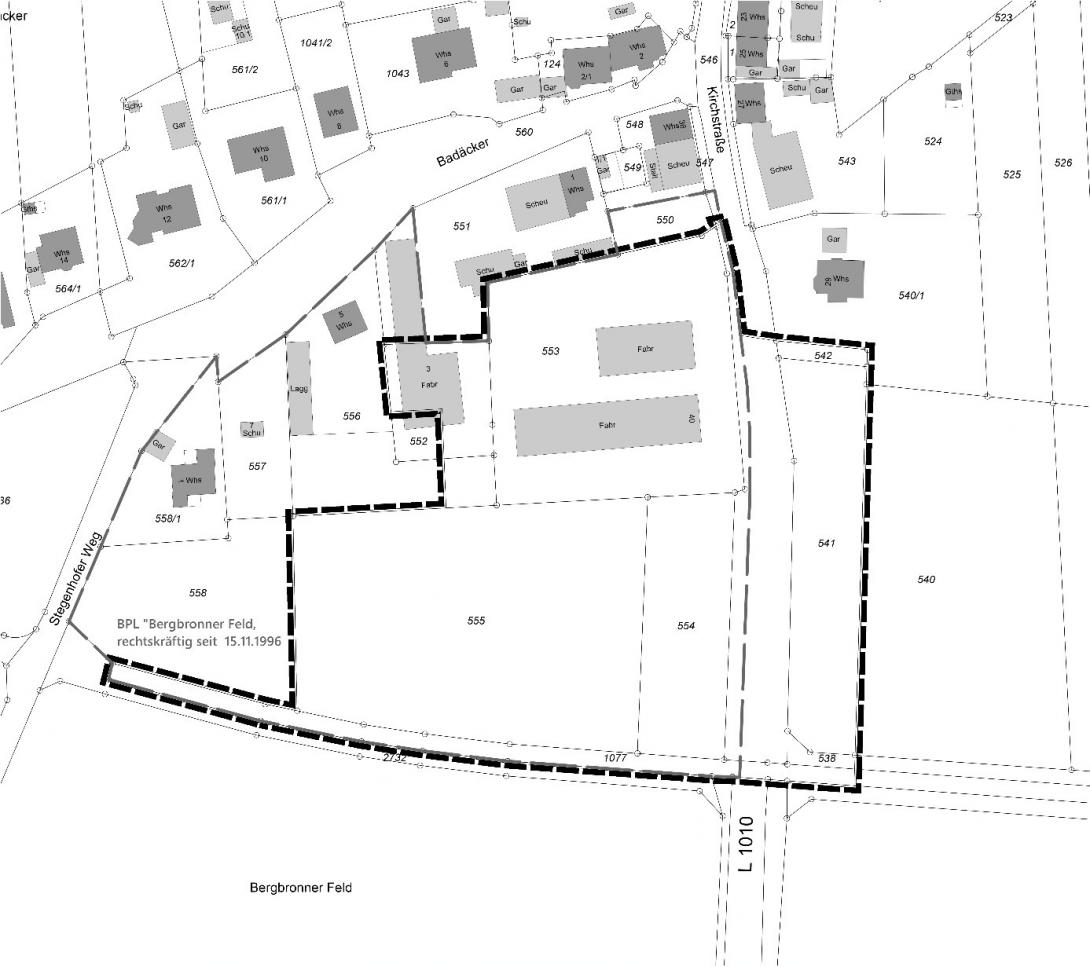Aufstellung des Bebauungsplanes mit integriertem Grünordnungsplan "Bergbronner Feld, 1. Änderung und Erweiterung" in Waldtann